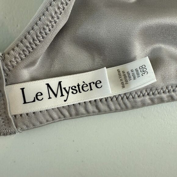 Le Mystere Women's Silver Satin Underwire T-Shirt Bra Size 36B - Picture 7 of 10